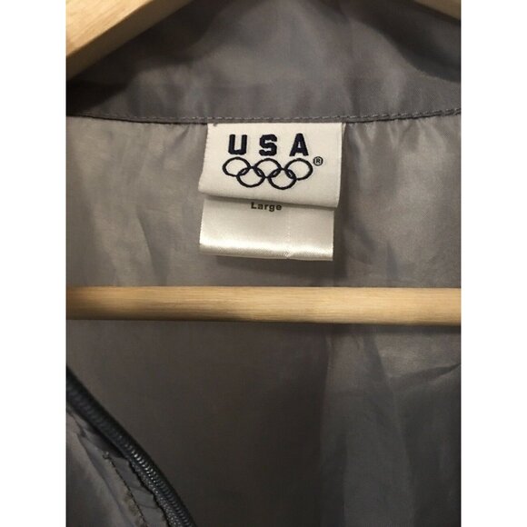 Olympic Team USA Windbreaker Jacket Road To Rio 2016 Gray Adult Size Large - Picture 2 of 8